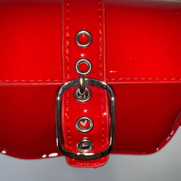 Mini Red Crossbody Bag (She Devil Patent Purse) - Picture 6 of 8